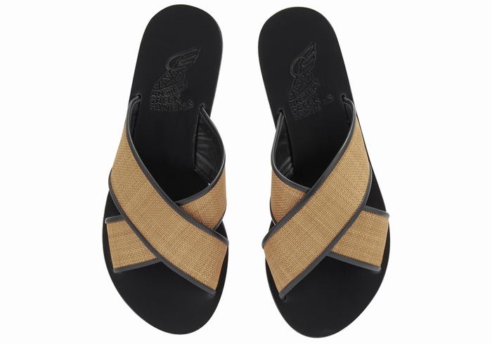 Sandali Scorrevoli Ancient Greek Sandals Thais Donna Marroni Nere | TXT1246UU