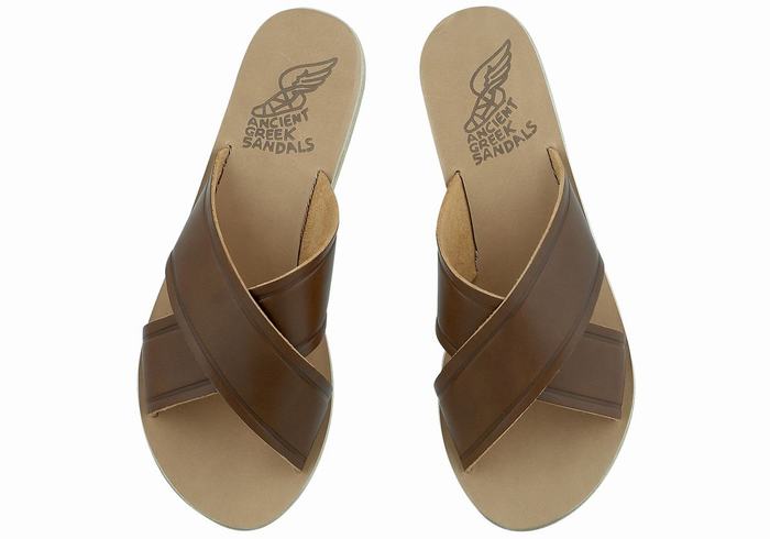 Sandali Scorrevoli Ancient Greek Sandals Thais Donna Marroni Scuro | QER1870OF