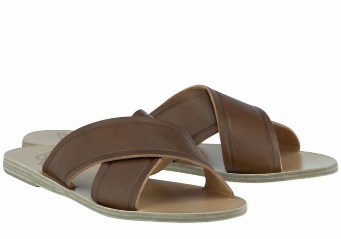 Sandali Scorrevoli Ancient Greek Sandals Thais Donna Marroni Scuro | QER1870OF