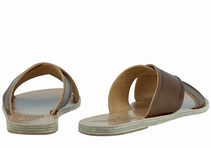 Sandali Scorrevoli Ancient Greek Sandals Thais Donna Marroni Scuro | QER1870OF