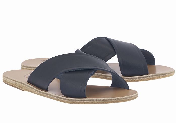 Sandali Scorrevoli Ancient Greek Sandals Thais Donna Blu Scuro | XDF479ZW