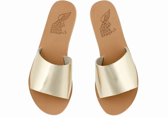 Sandali Scorrevoli Ancient Greek Sandals Taygete Donna Oro Bianche | QQN3094CI