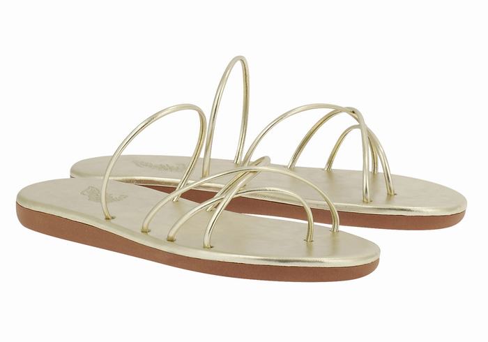 Sandali Scorrevoli Ancient Greek Sandals Pu Donna Oro Bianche | LWI863PC