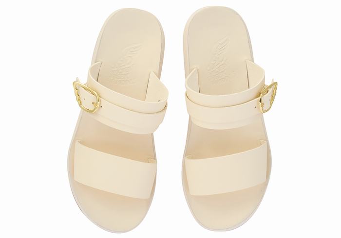 Sandali Scorrevoli Ancient Greek Sandals Preveza Comfort Donna Bianche | QUF10014FG