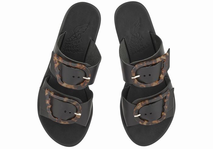 Sandali Scorrevoli Ancient Greek Sandals Iaso Donna Nere | TKD5466NW