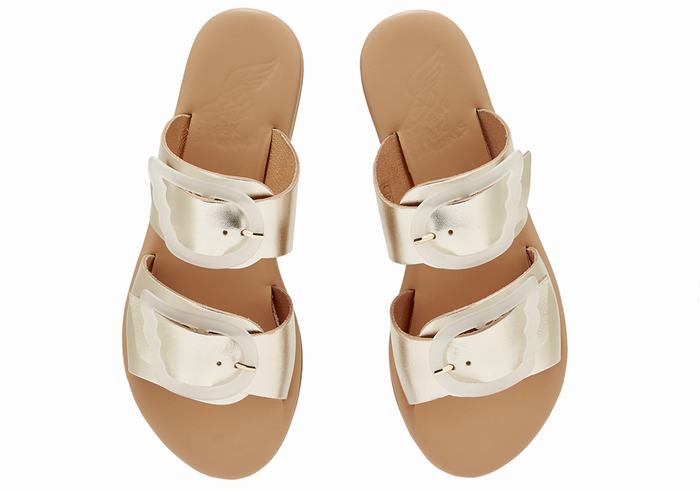 Sandali Scorrevoli Ancient Greek Sandals Iaso Donna Oro Bianche | HGX1130KM