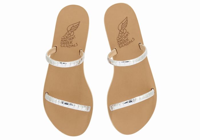 Sandali Scorrevoli Ancient Greek Sandals Echidna Donna Argento | EVO3892LA