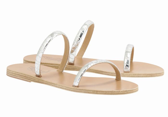 Sandali Scorrevoli Ancient Greek Sandals Echidna Donna Argento | EVO3892LA