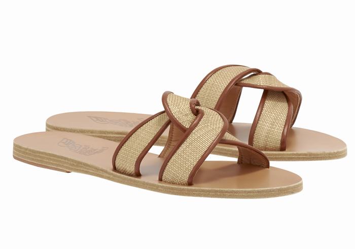 Sandali Scorrevoli Ancient Greek Sandals Desmos Donna Beige Marroni | LGU6318TI