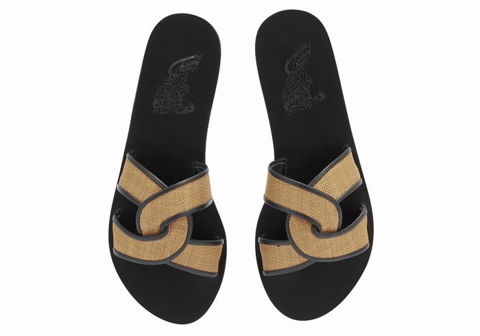 Sandali Scorrevoli Ancient Greek Sandals Desmos Donna Marroni Nere | OSM5236VQ