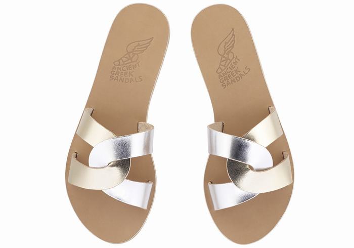 Sandali Scorrevoli Ancient Greek Sandals Desmos Donna Oro Bianche Argento | DTU5719CZ