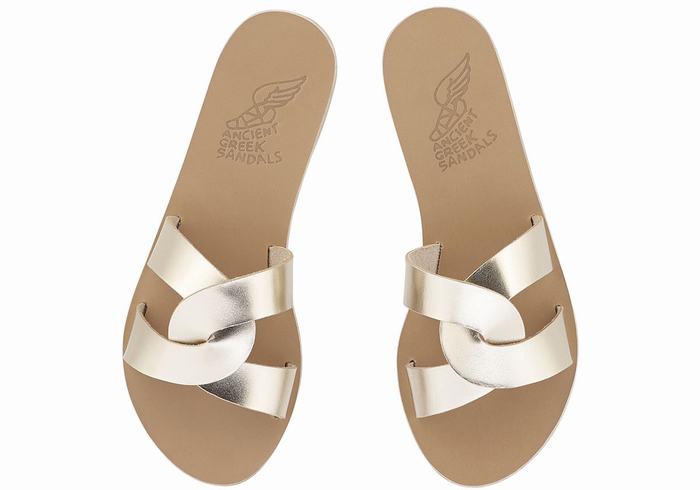 Sandali Scorrevoli Ancient Greek Sandals Desmos Donna Oro Bianche | LKS6124TK