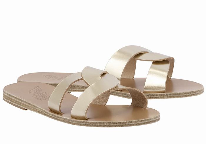 Sandali Scorrevoli Ancient Greek Sandals Desmos Donna Oro Bianche | LKS6124TK