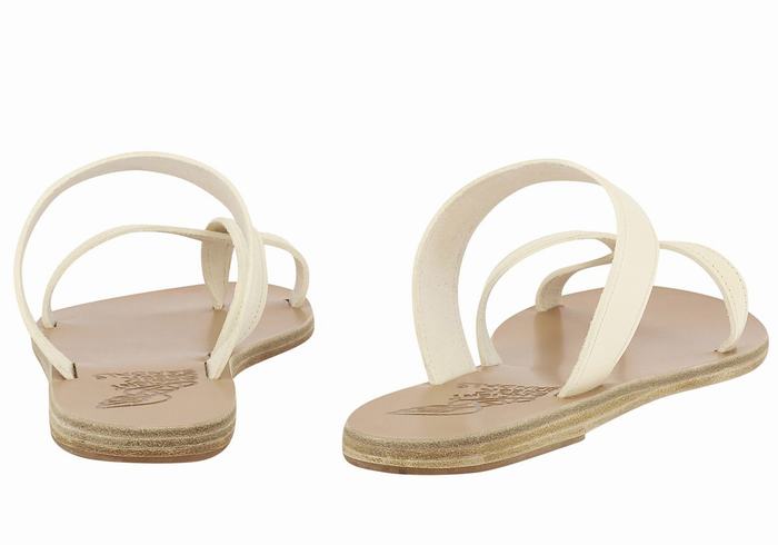 Sandali Scorrevoli Ancient Greek Sandals Daphnae Leather Donna Bianche | YVI7971QU