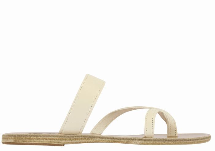 Sandali Scorrevoli Ancient Greek Sandals Daphnae Leather Donna Bianche | YVI7971QU