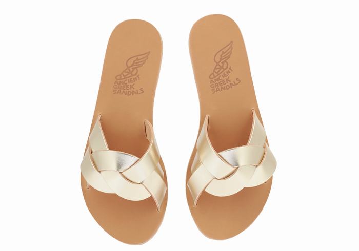 Sandali Scorrevoli Ancient Greek Sandals Arachne Donna Oro Bianche | RDS8878TT