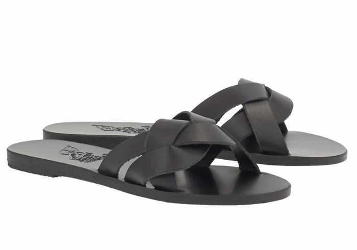 Sandali Scorrevoli Ancient Greek Sandals Arachne Donna Nere | VBX396JA