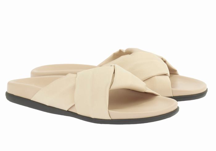 Sandali Scorrevoli Ancient Greek Sandals Whitney Footbed Donna Grigie Marroni | QJK435JZ