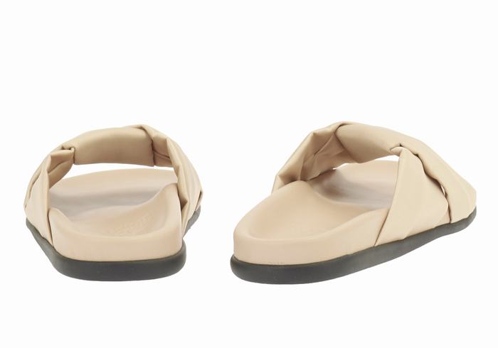 Sandali Scorrevoli Ancient Greek Sandals Whitney Footbed Donna Grigie Marroni | QJK435JZ