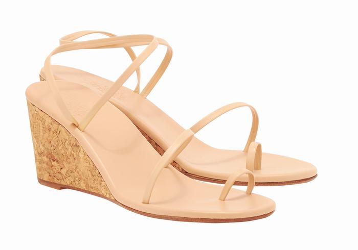 Sandali Zeppa Ancient Greek Sandals Chora Mid Donna Beige | GPA8186OX