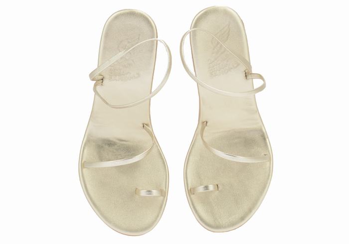 Sandali Zeppa Ancient Greek Sandals Chora Mid Donna Oro Bianche | SXA3380PX