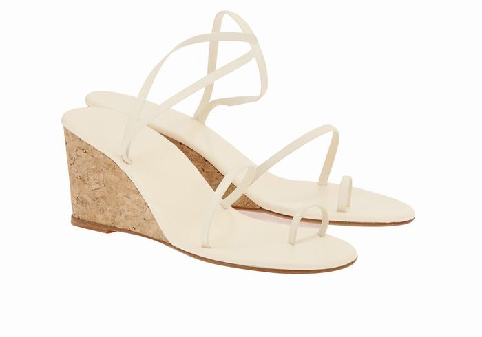 Sandali Zeppa Ancient Greek Sandals Chora Mid Donna Bianche | NGA3385CL