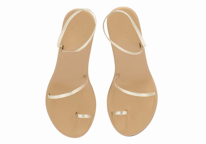 Sandali Zeppa Ancient Greek Sandals Chora Mid Donna Oro Bianche | FMB2482HW