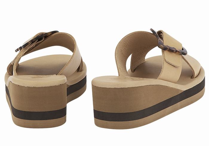 Sandali Zeppa Ancient Greek Sandals Thais Rainbow Donna Beige Nere | ZLK1612GX