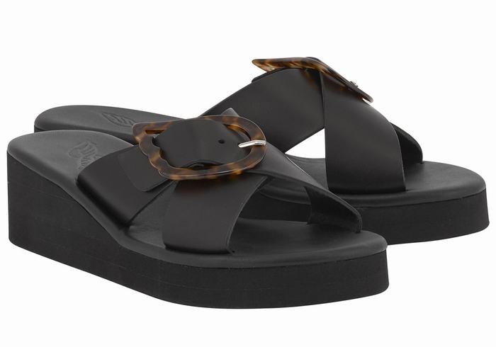 Sandali Zeppa Ancient Greek Sandals Thais Rainbow Donna Nere | JBZ2711PK