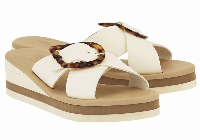 Sandali Zeppa Ancient Greek Sandals Thais Rainbow Donna Bianche Beige | CZS3731GR