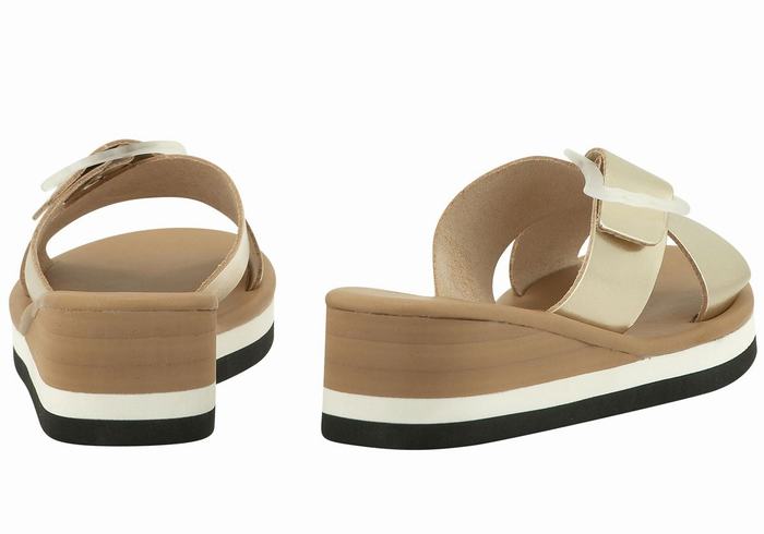 Sandali Zeppa Ancient Greek Sandals Thais Rainbow Donna Oro Bianche | GEG9552GJ