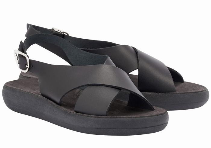 Sandali con Plateau Ancient Greek Sandals Maria Comfort Donna Nere | IIZ387IB