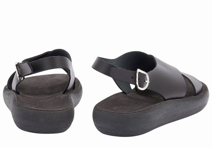 Sandali con Plateau Ancient Greek Sandals Maria Comfort Donna Nere | IIZ387IB